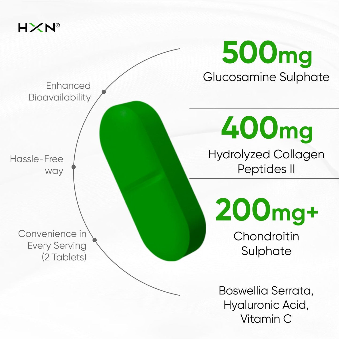 HXN Collagen Type 2 Supplement 60 Tablets