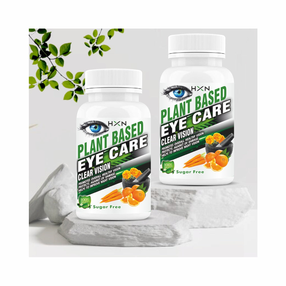 HXN Eye Care Supplement With Zeaxanthin, Lutein Supplements To Help Reducing Blue Light Screen Fatigue, Dry Eye, Redness Symptoms And Supports Healthy Vision - 120 Tablets