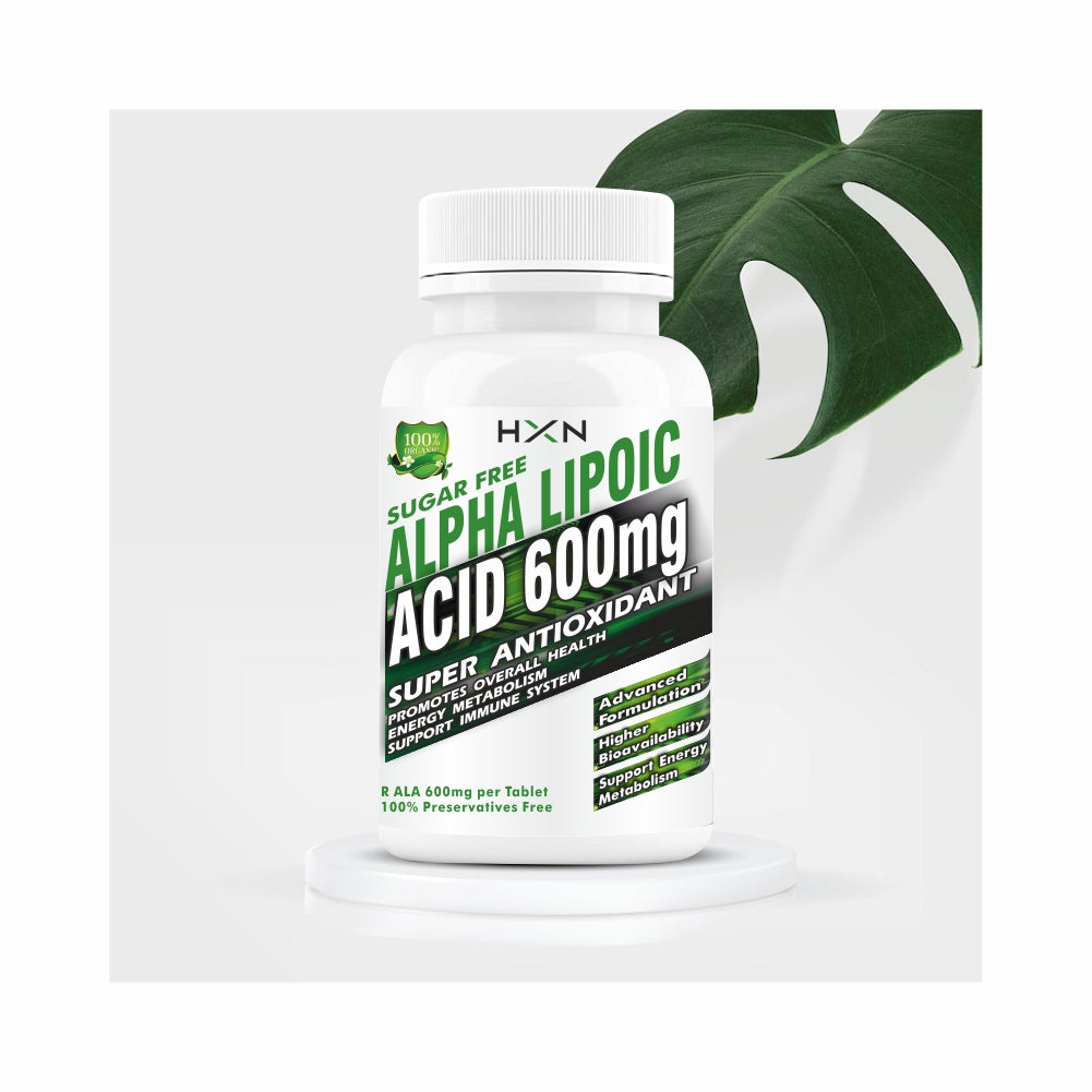 HXN Alpha Lipoic Acid 600mg With Vitamin B12, L Glutathione, HLA, And Vit C -60 Tablets