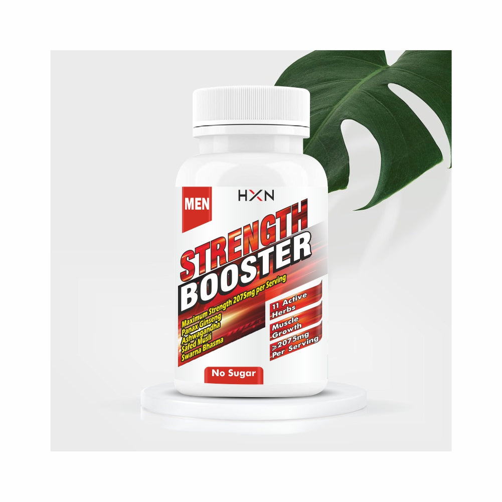 HXN Strength Booster For Men With Tribulus Terrestris, Panax Ginseng, To Support Energy, Stamina, and Fitness -60 Tablets