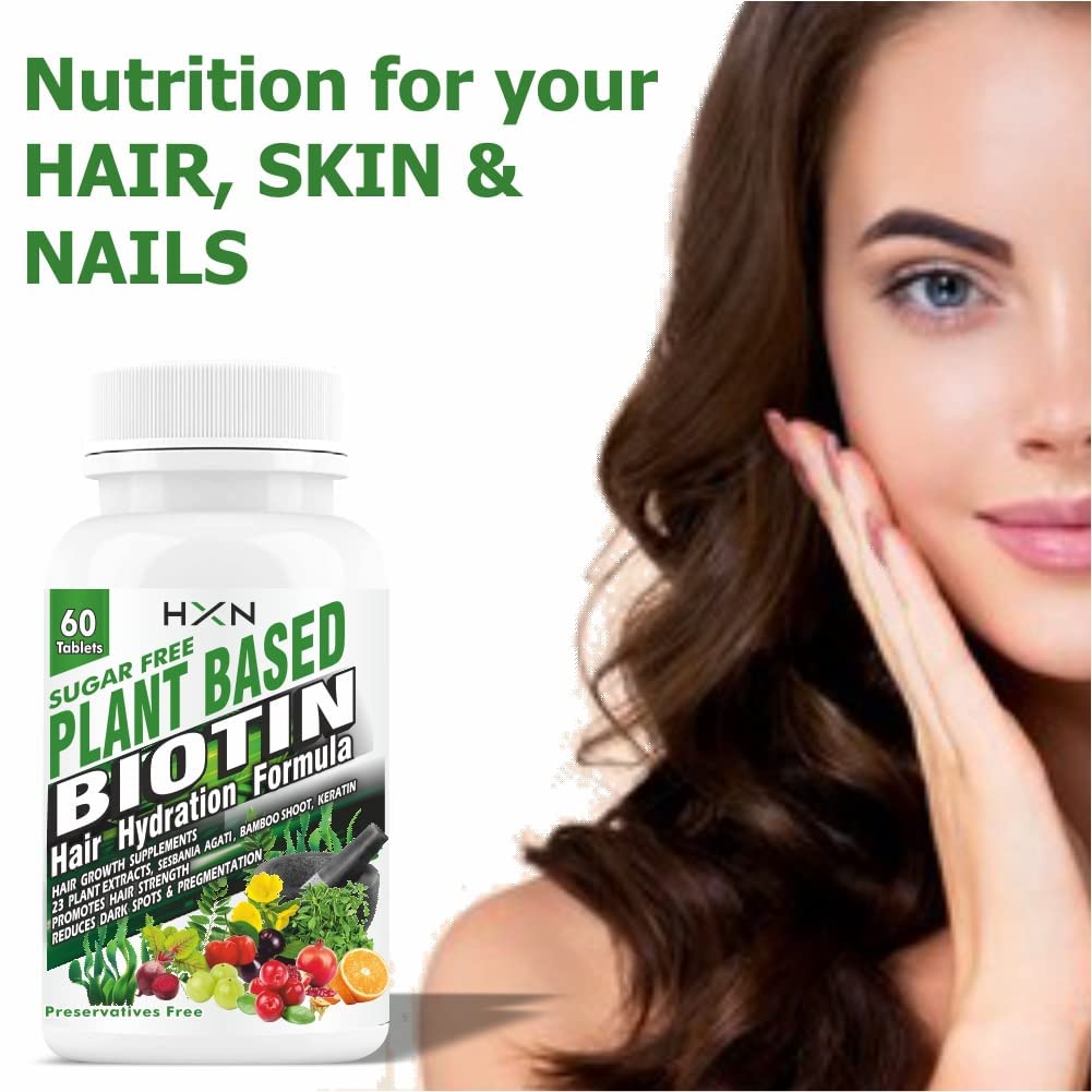HXN Plant Based Biotin For Hair Growth 60 Tablets