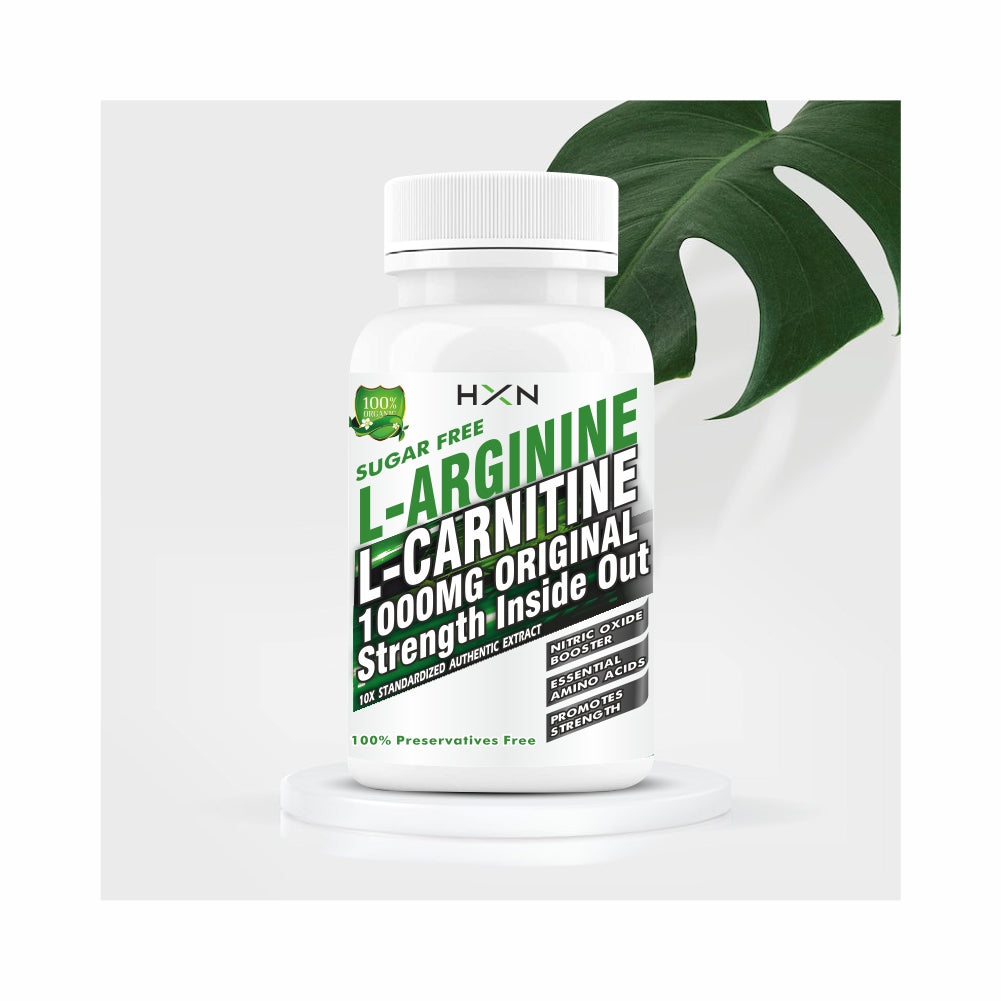 HXN L arginine 1000mg as Nitric Oxide Supplement Enriching L carnitine and L Citrulline To Support Pre Workout, Amino Energy, Muscle Growth, And Recovery -60 Tablets
