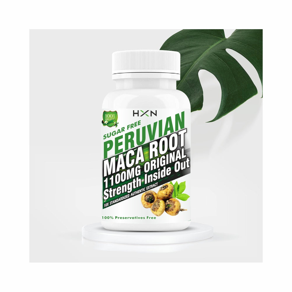 HXN Maca Root Powder, Peruvian Black Maca Root Standardized Extract Tablet For Fitness-60 Tablets