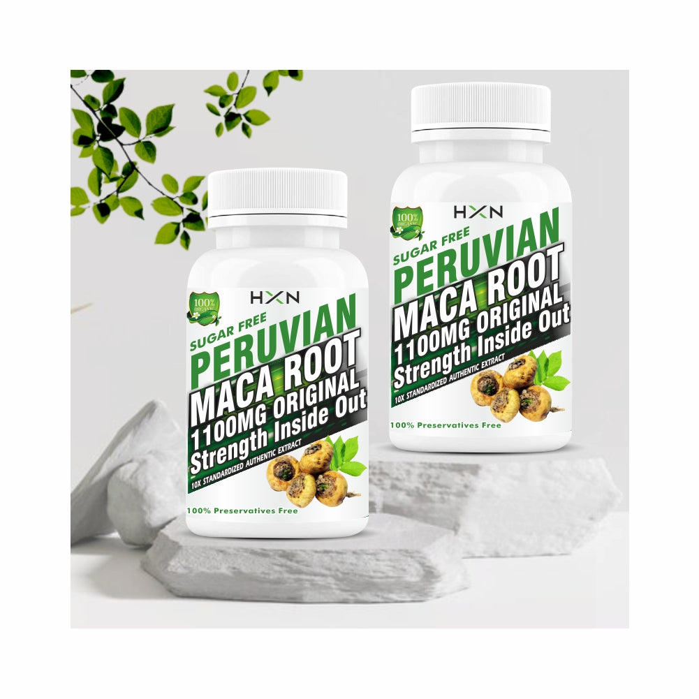 HXN Maca Root Powder, Peruvian Black Maca Root Standardized Extract Tablet For Fitness-120 Tablets