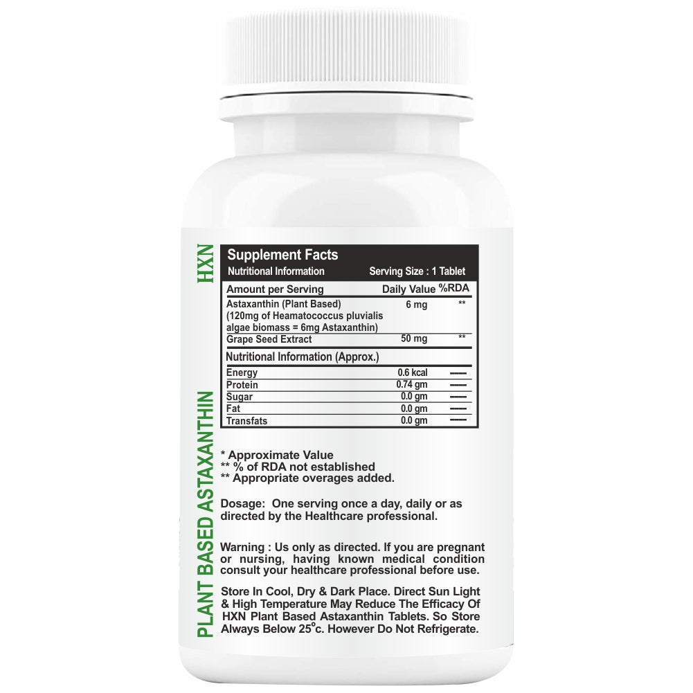 HXN Astaxanthin 6mg 60 Tablets