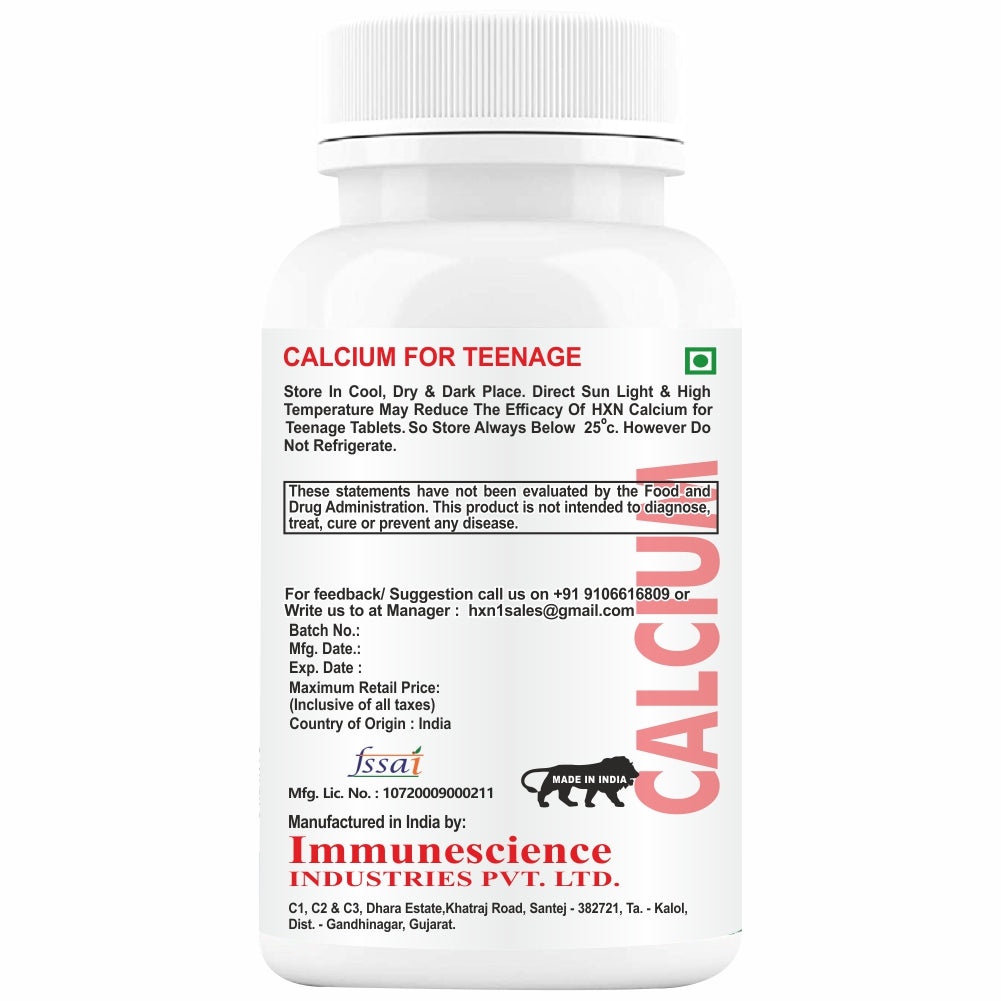HXN Calcium For Kids (10-16 Years) 60 Tablets