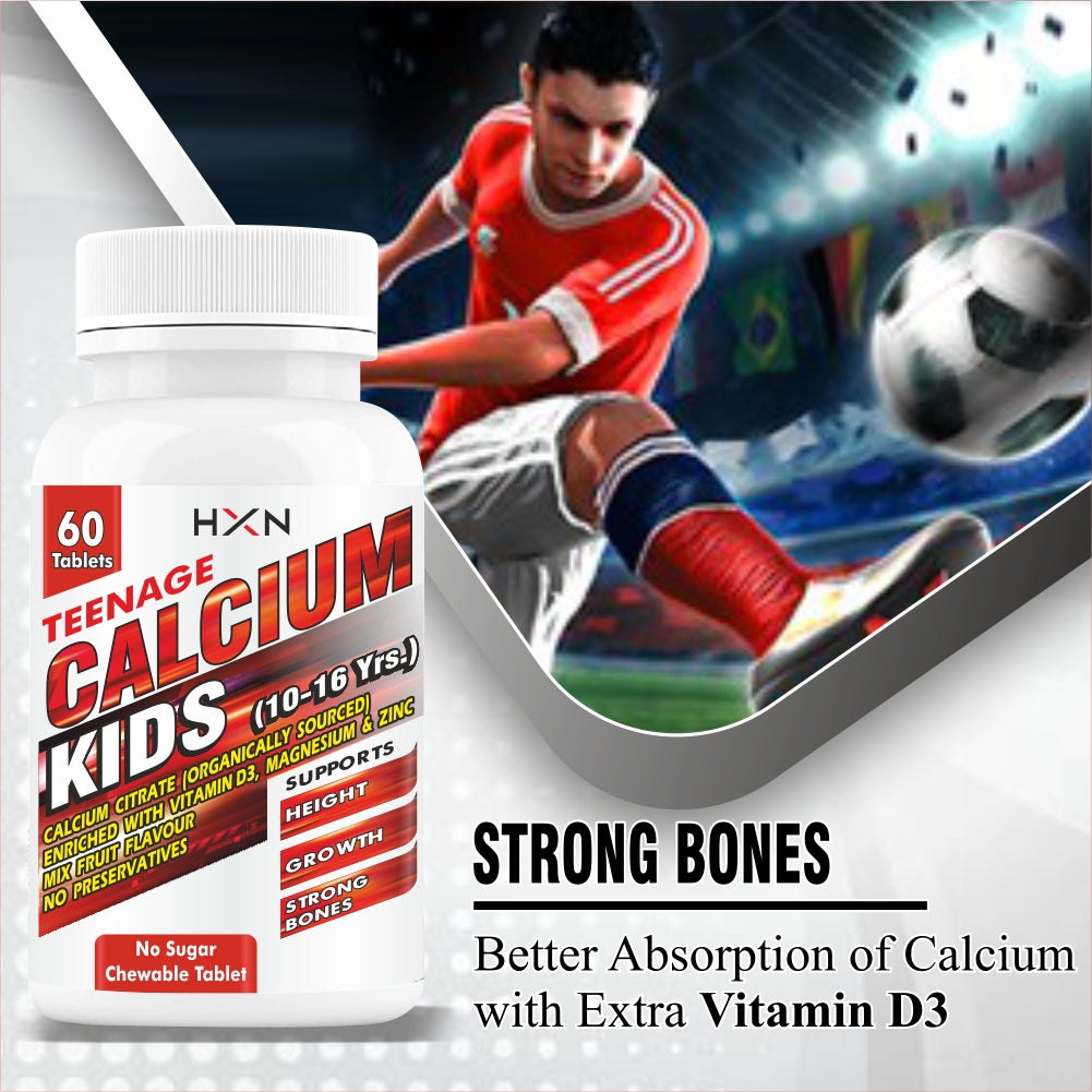 HXN Calcium For Kids (10-16 Years) 60 Tablets
