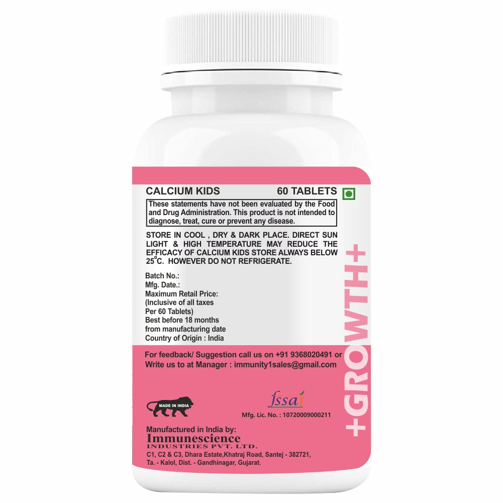 Immunescience Calcium For Kids 60 Tablets