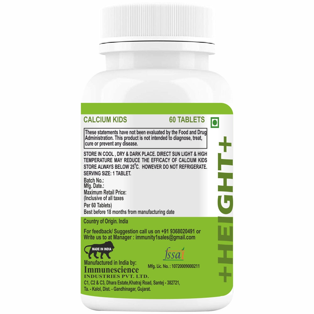 Immunescience Calcium For Kids 60 Tablets