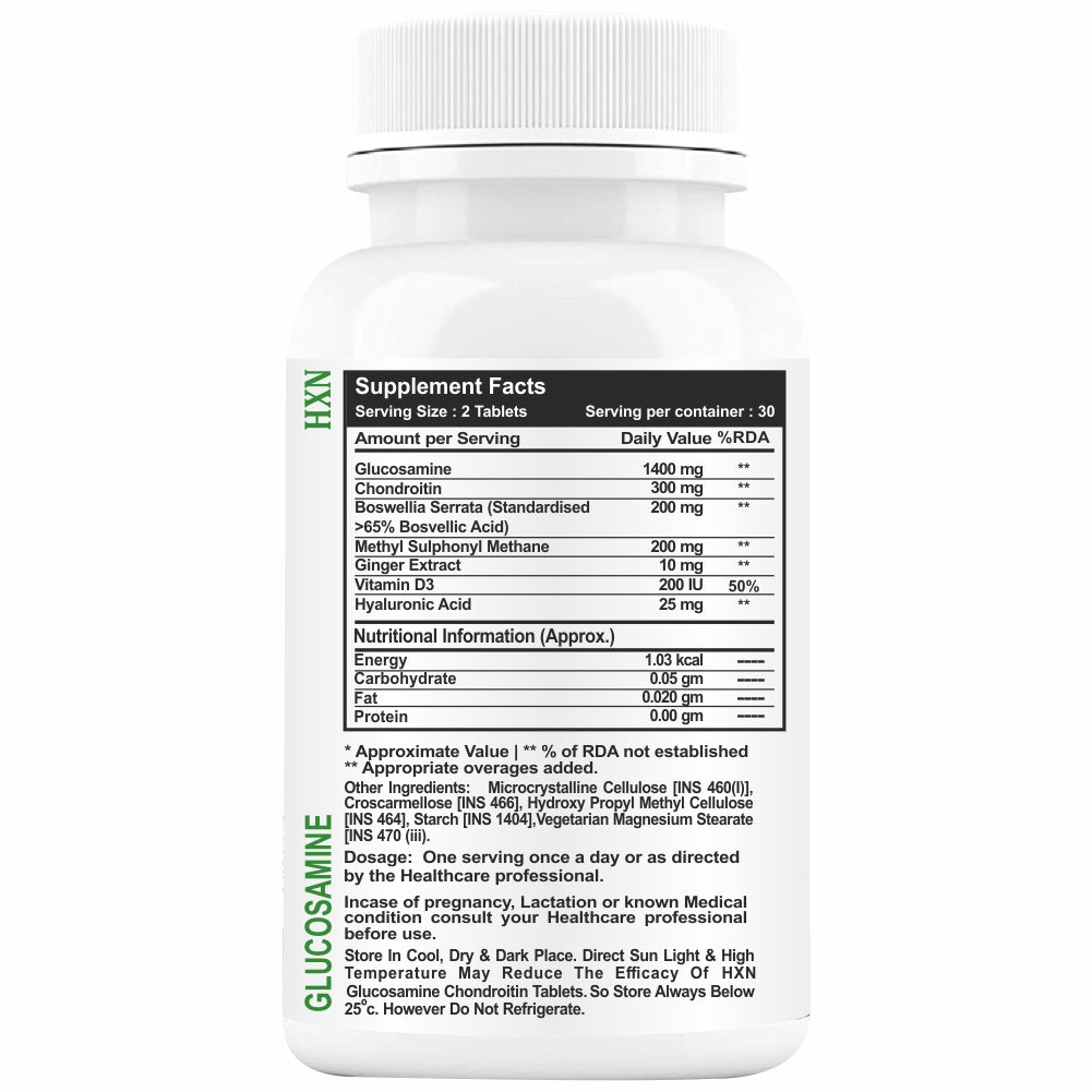 HXN Glucosamine Hcl 60 Tablets