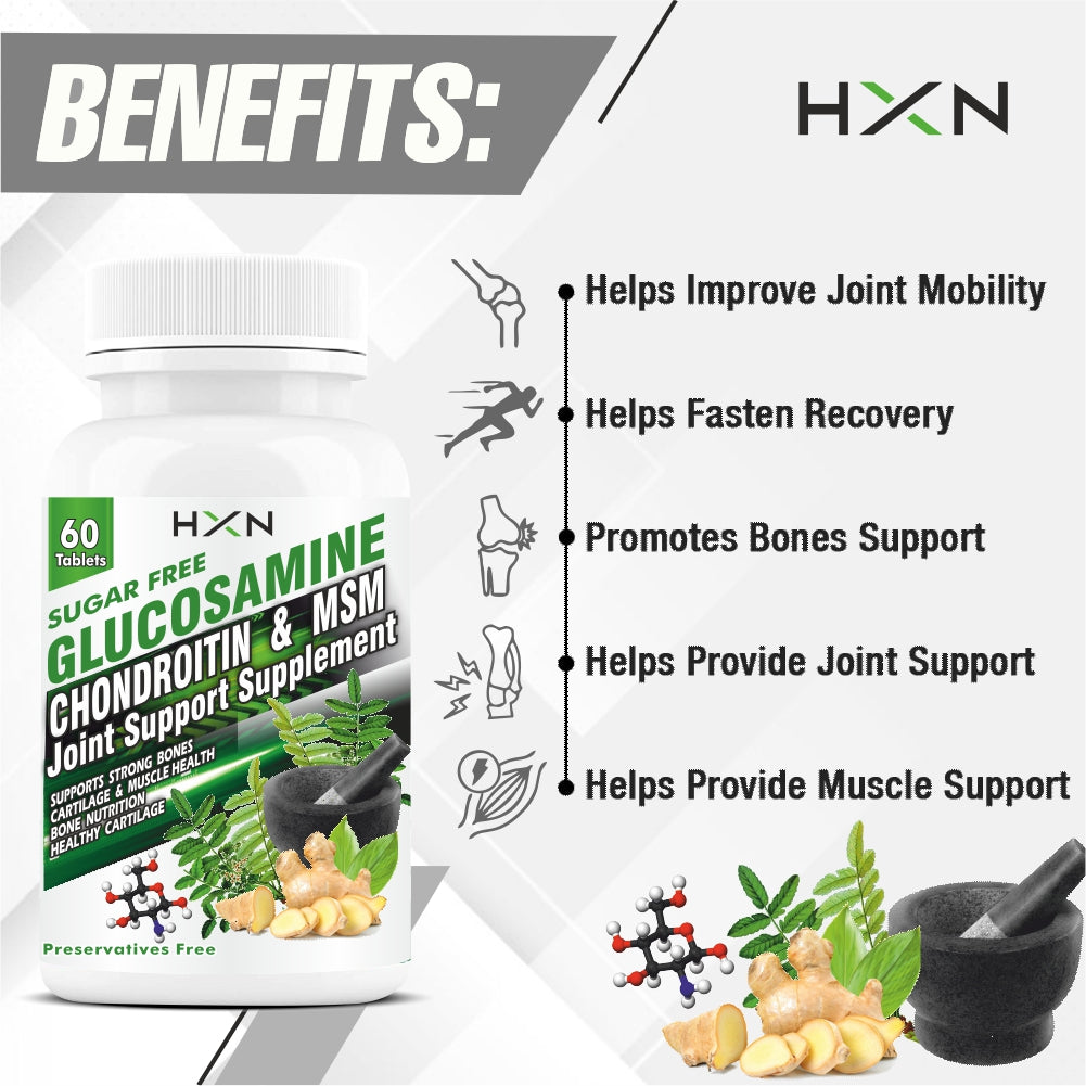HXN Glucosamine Hcl 60 Tablets