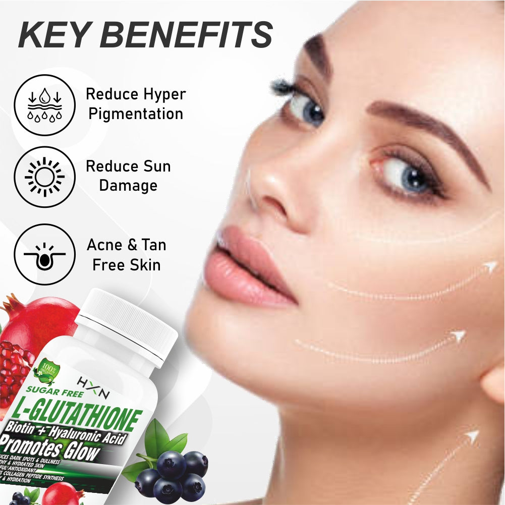 Glutathione 1000mg For Healthy And Youthful Skin For Women-60 Tablets