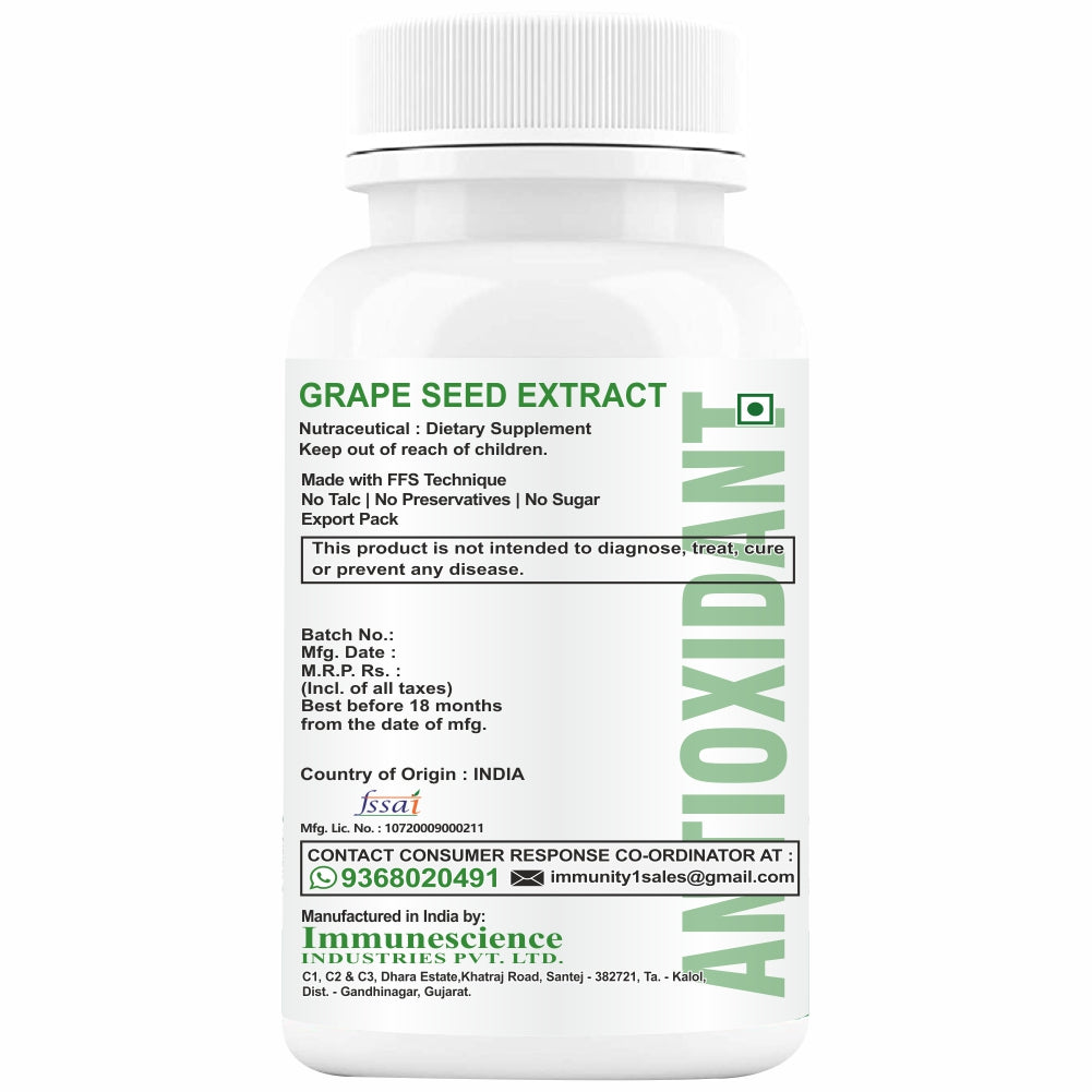 HXN Grape Seed Extract 1000mg 60 Tablets