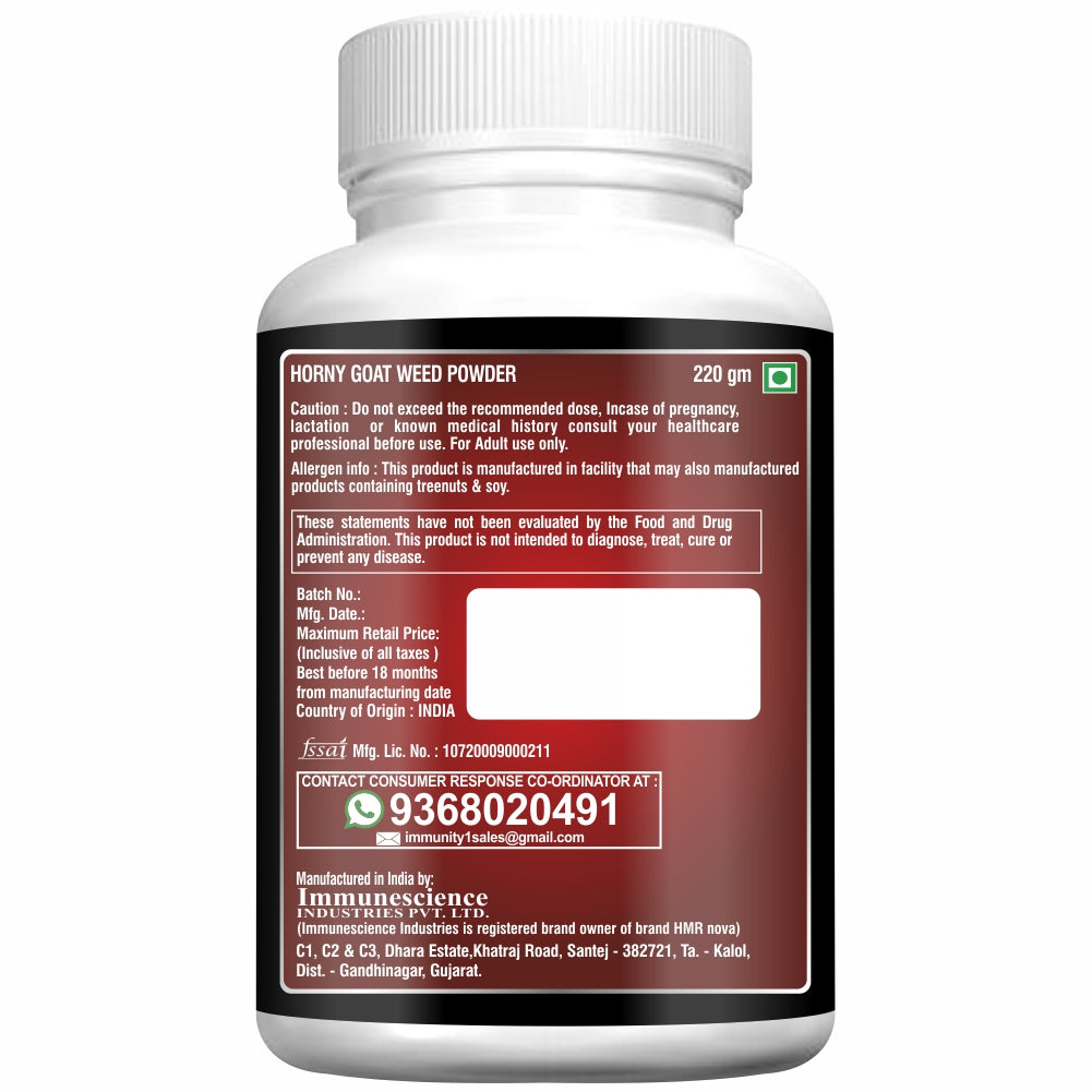 HMR NOVA Horny Goat Weed 220gm Powder