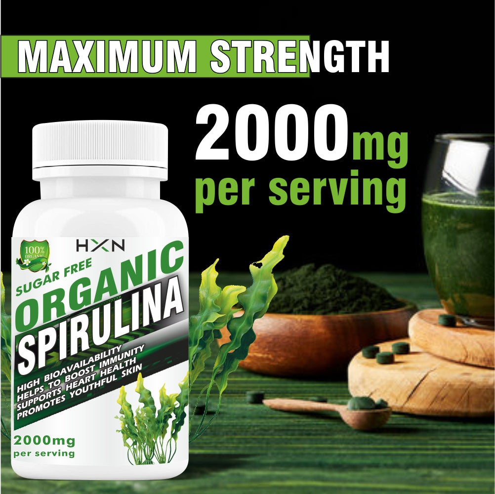 HXN Spirulina Powder Tablets - 60 Tablets