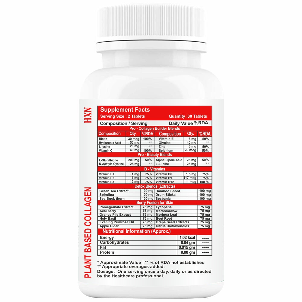 HXN Collagen Supplement For Skin 60 Tablets