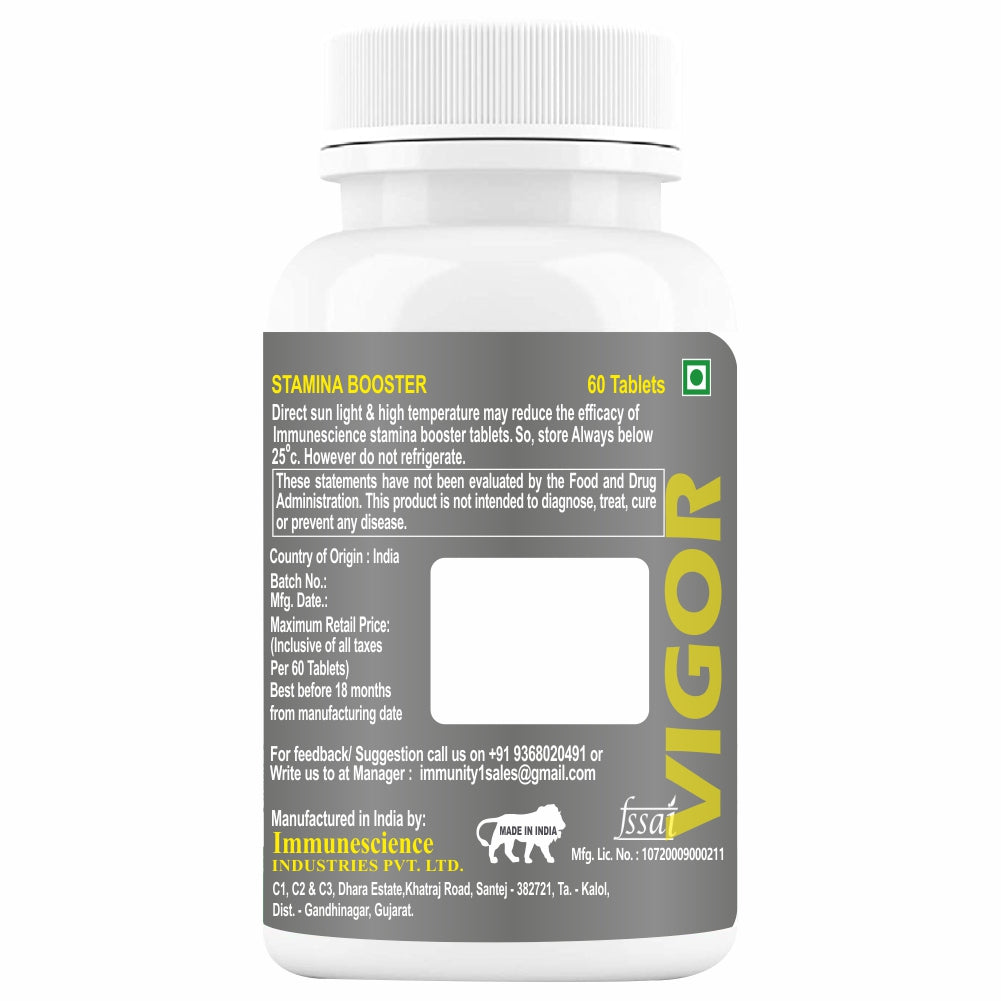 Immunescience Stamina Booster for men 120 Tablets