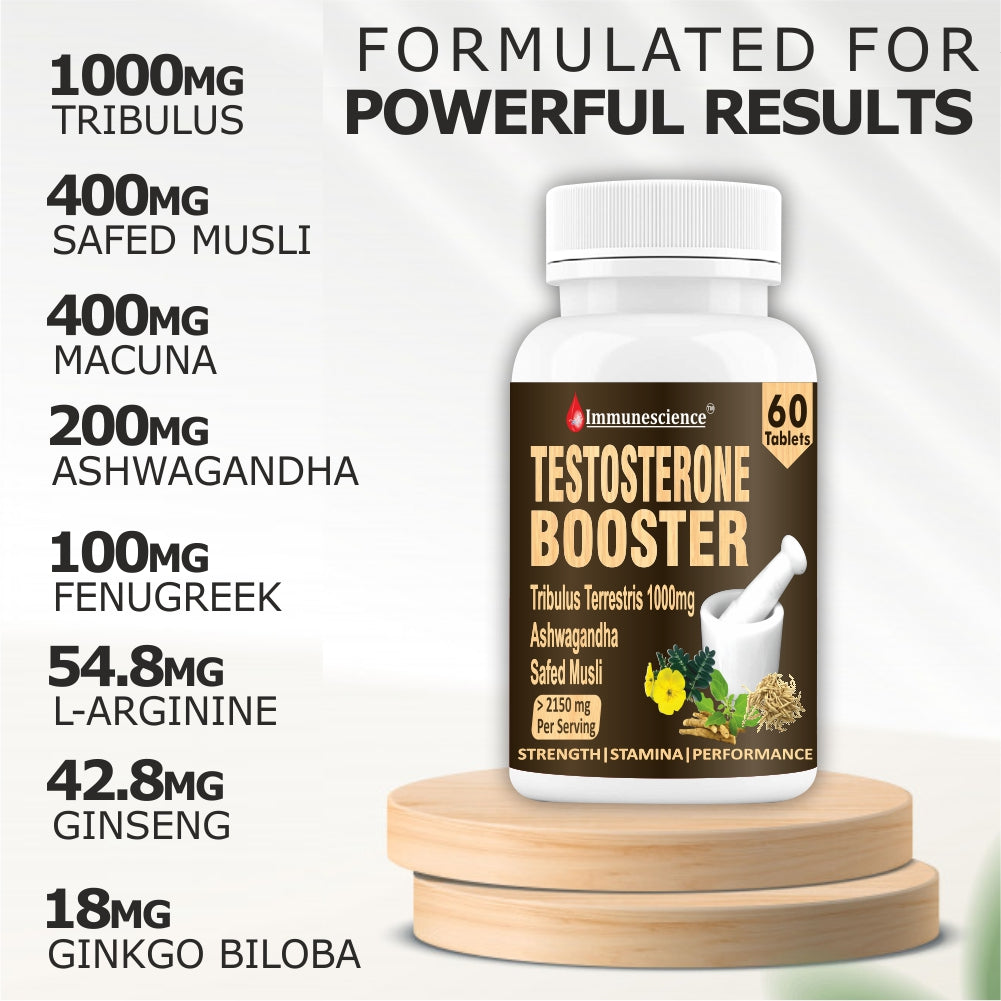 Immunescience Testosterone Booster for men 120 Tablets