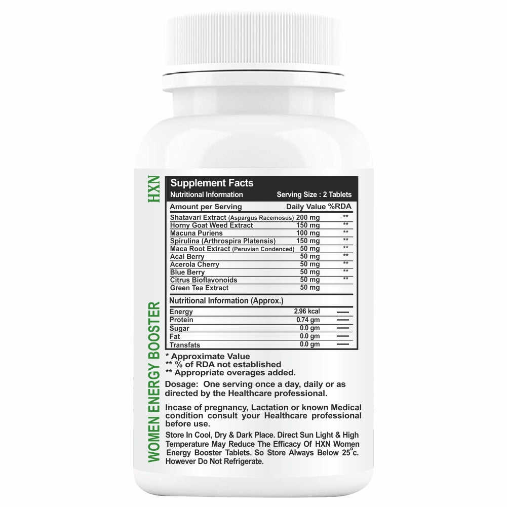 HXN Energy Booster For Women 60 Tablets