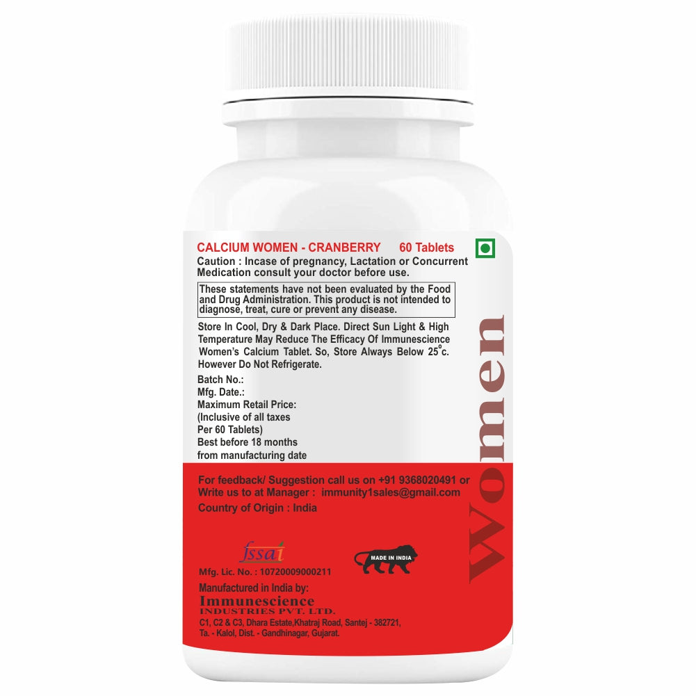 IMMUNESCIENCE Calcium for women 120 Tablets