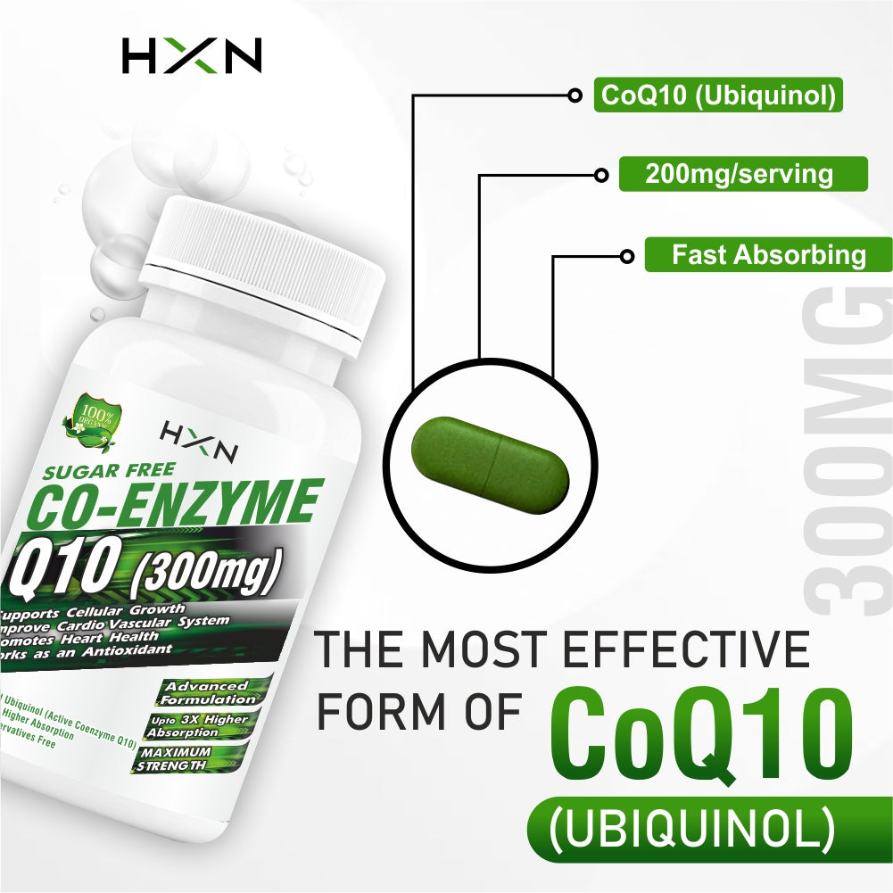 HXN coq10, coenzyme q10 300mg 60 Tablets