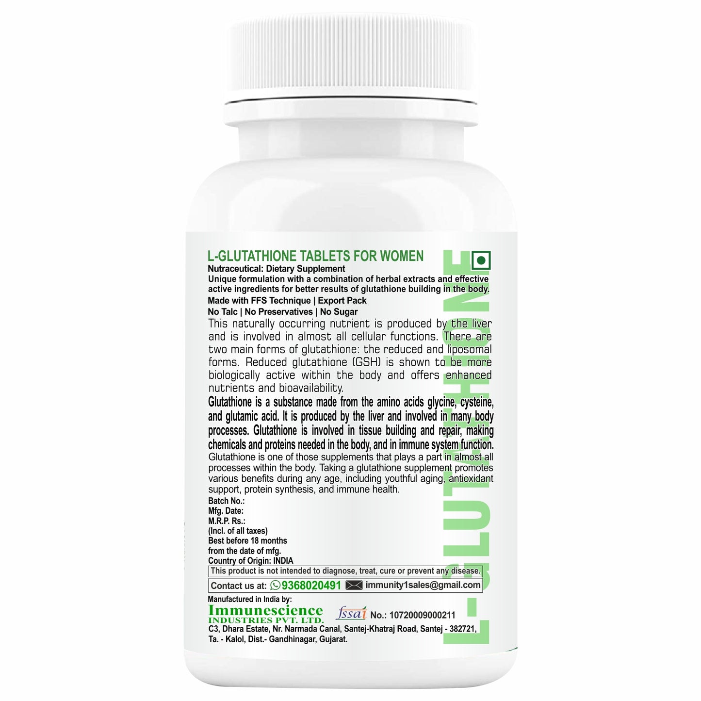 HXN Glutathione 1000mg For Skin 60 Tablets