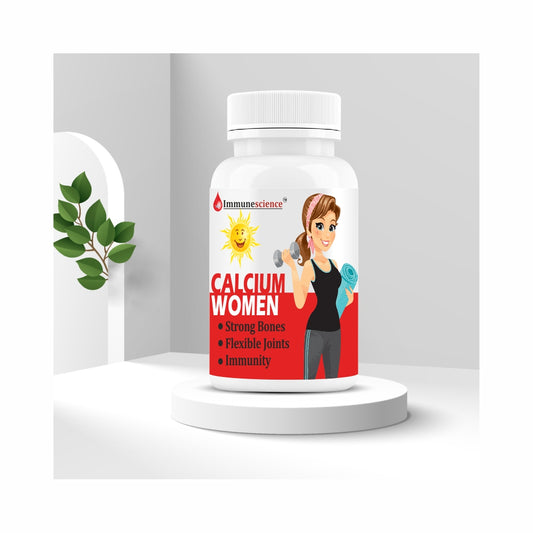 IMMUNESCIENCE Calcium Tablets For Women For Strong Bones, Immunity & Joint Support -60 Tablet