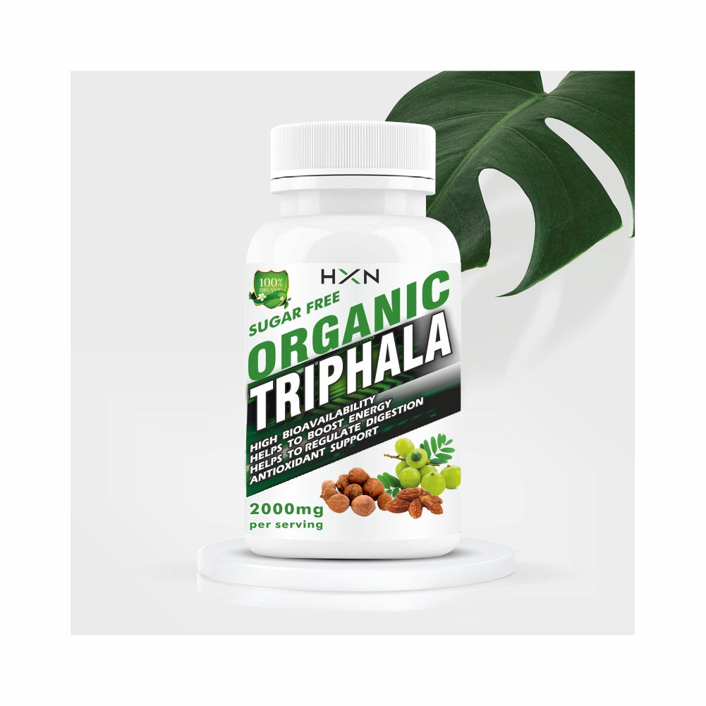 HXN Triphala Powder Tablet To Help Support Body Detox, Digestion, Gut Health, And Fat Metabolism -60 Tablets