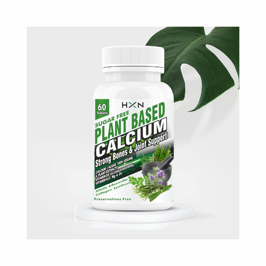 HXN Calcium Tablets For Men Women, Magnesium Zinc Vitamin D (as D3) Vit K2 Moringa, Alfalfa & Algae Supplement For Bone Health, multivitamin, collagen & Joint Support 60 Tablet