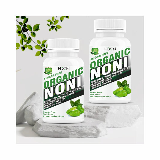 HXN Noni Juice Tablet With Vitamin B12 Supplements To Help Support Anxiety Relief, Immunity Health, Body detox, -120 Organic Tab