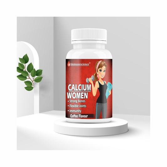 IMMUNESCIENCE Calcium Tablets For Women For Strong Bones, Immunity & Joint Support Coffee Flavor -60 Tablet