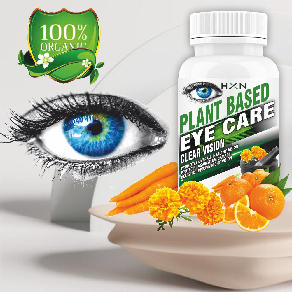 HXN Eye Care Supplement With Zeaxanthin, Lutein Supplements To Help Reducing Blue Light Screen Fatigue, Dry Eye, Redness Symptoms And Supports Healthy Vision - 60 Tablets