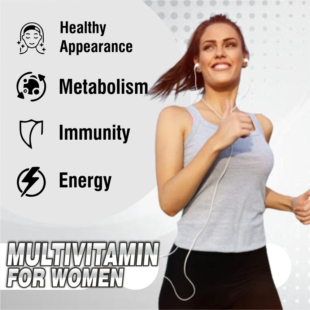 HMR NOVA Multivitamins For Women With Zinc, Magnesium, Vitamin C, D3, Green Tea,Multi minerals, Immunity Booster, Antioxidant Supplements, And Superfoods -60 Multivitamin Tablets