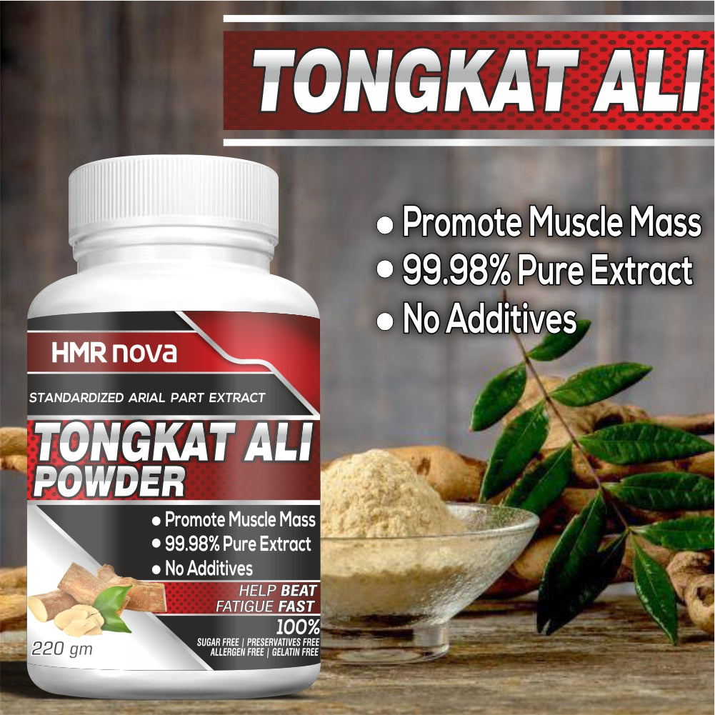 HMR NOVA Tongkat Ali Powder (Long jack) Testosterone Booster For Men -220 GM