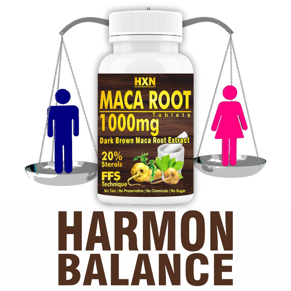 HXN Maca Root Powder Extract 1000mg To Support Boosted Energy Levels – 60 veg tablets