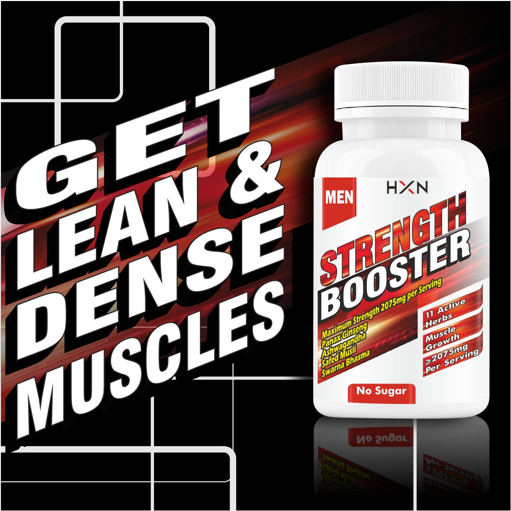 HXN Strength Booster For Men With Tribulus Terrestris, Panax Ginseng, To Support Energy, Stamina, and Fitness  -60 Tablets