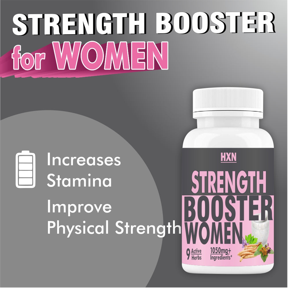 HXN Strength Booster For Women With Shatavari Powder Extract, Horny Goat weed, Green Coffee, Nine Superfoods, To Support Energy, Stamina & Immunity -60 Tablets